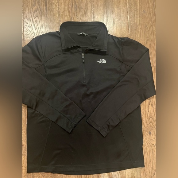 THE NORTH FACE 1/4 Zip Pullover Mens XL Black fleece EUC - Picture 1 of 3